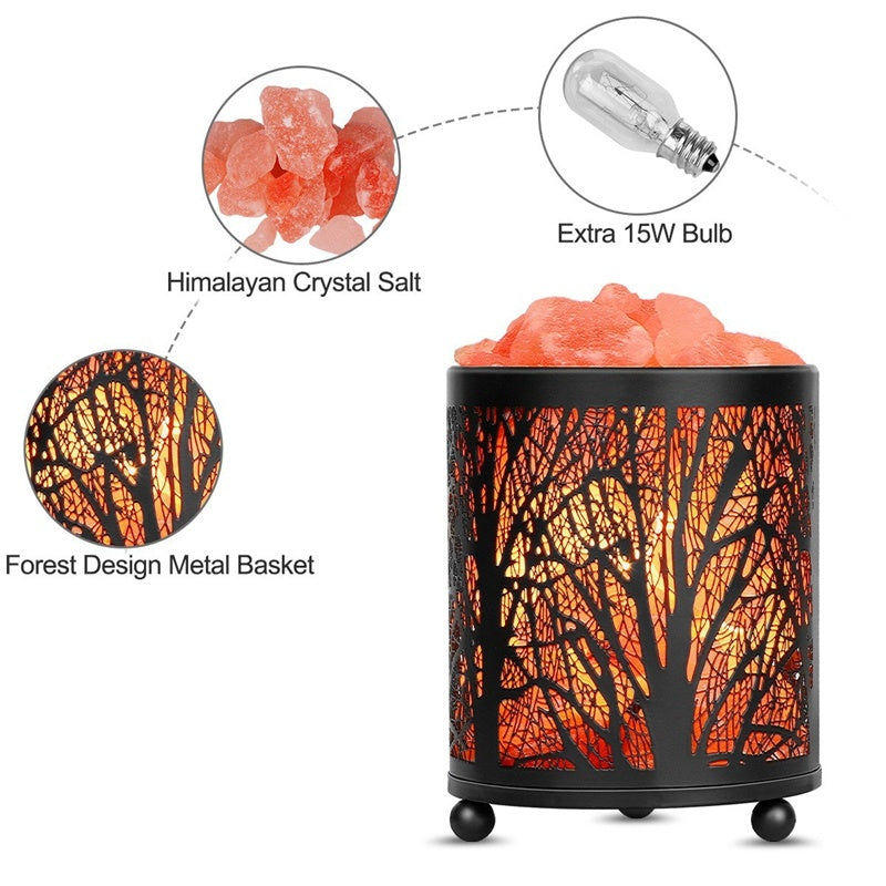 Iron + crystal salt lamp