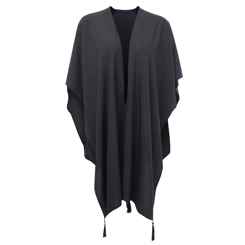 V-neck Loose Cloak Top