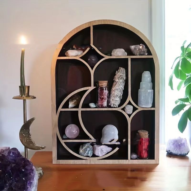 Wooden Shelf for Crystals and Mixtures