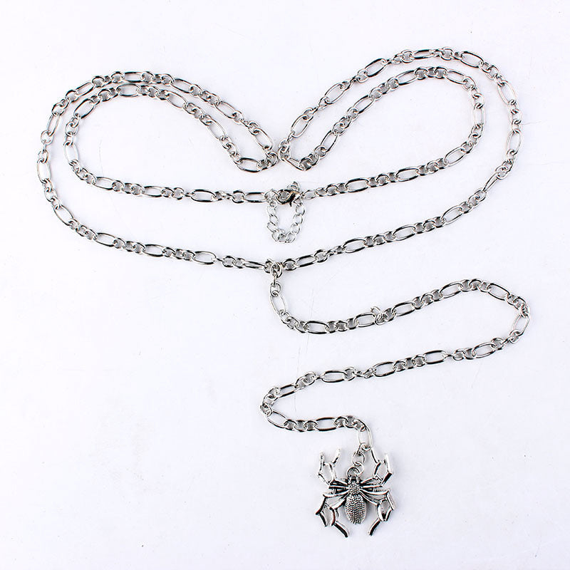 Crystal faceted waist chain