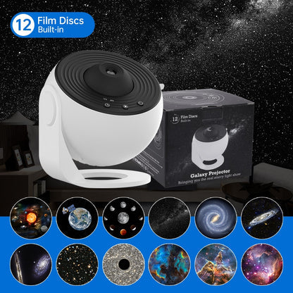 Galaxy Projector 360° Rotate Planetarium + White noise (remote+) Night Lamp