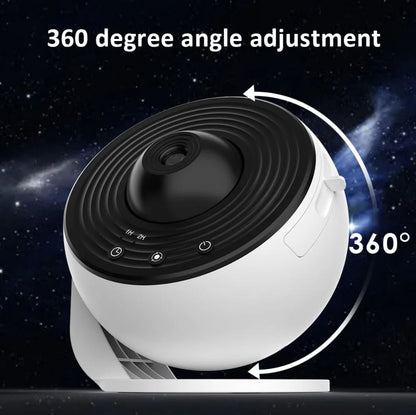 Galaxy Projector 360° Rotate Planetarium + White noise (remote+) Night Lamp